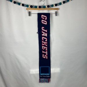 Columbus Blue Jackets CBJ Hockey Nationwide On Your Side Logo Scarf Blue and Red